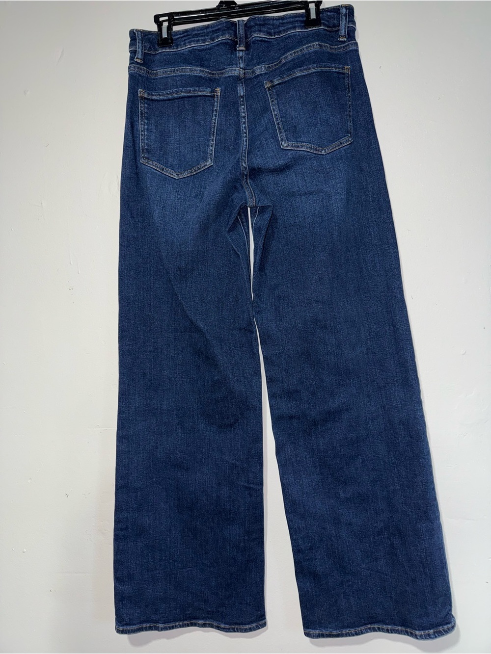 Quince Classic Dark Blue Wide-Leg Women’s Jeans - Picture 2 of 4